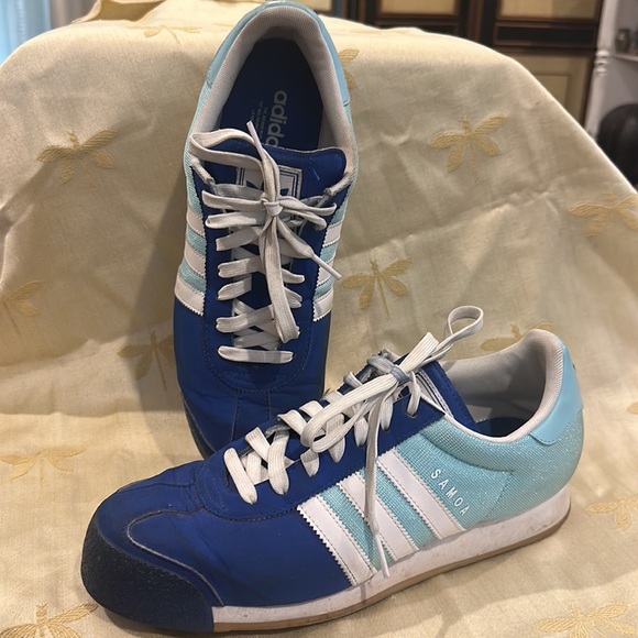 Adidas Samoa 2013 Blue / Turquoise / White Tennis / Athletic / Sneakers / Shoes. - Picture 2 of 11
